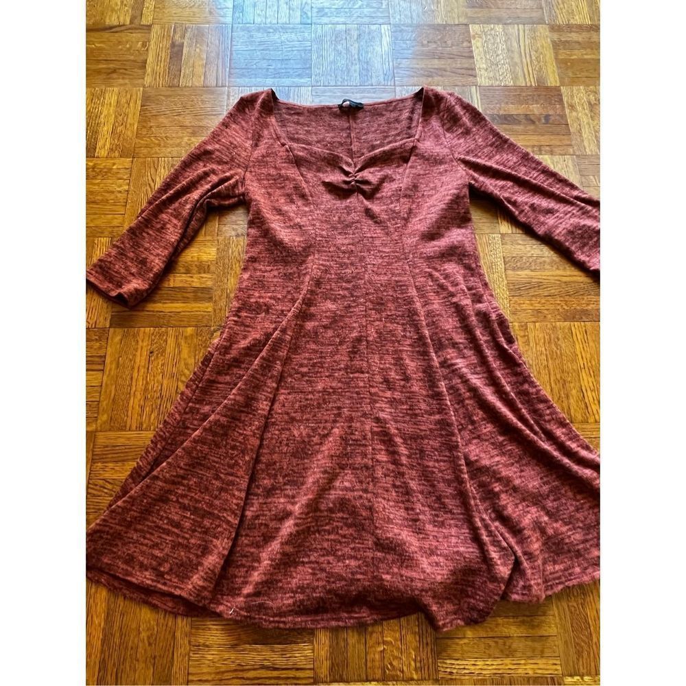 Bebop Burnt Orange 3/4 Sleeve Dress Size Large
